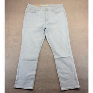 New Levis Classic Straight Jeans Women's 16 Medium Blue Denim Stretch Hypersoft